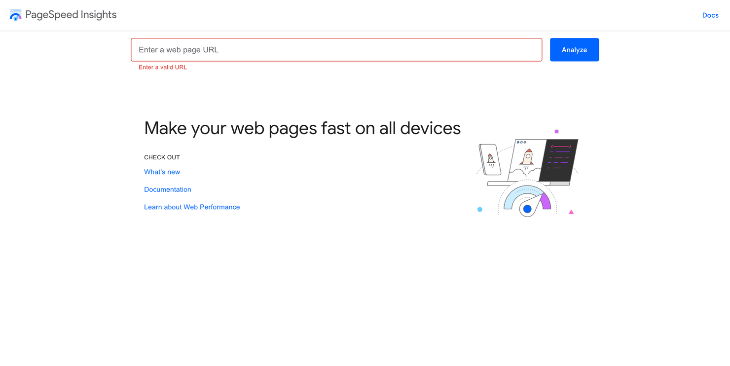 Google's PageSpeed Insights, a free tool to analyze the performance of web pages