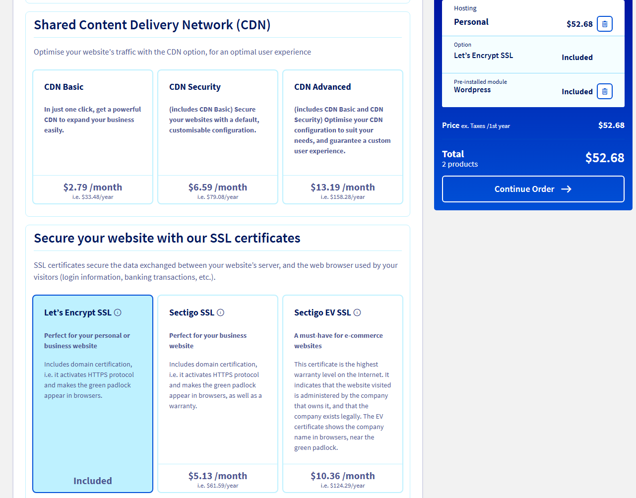 OVHcloud's configurations