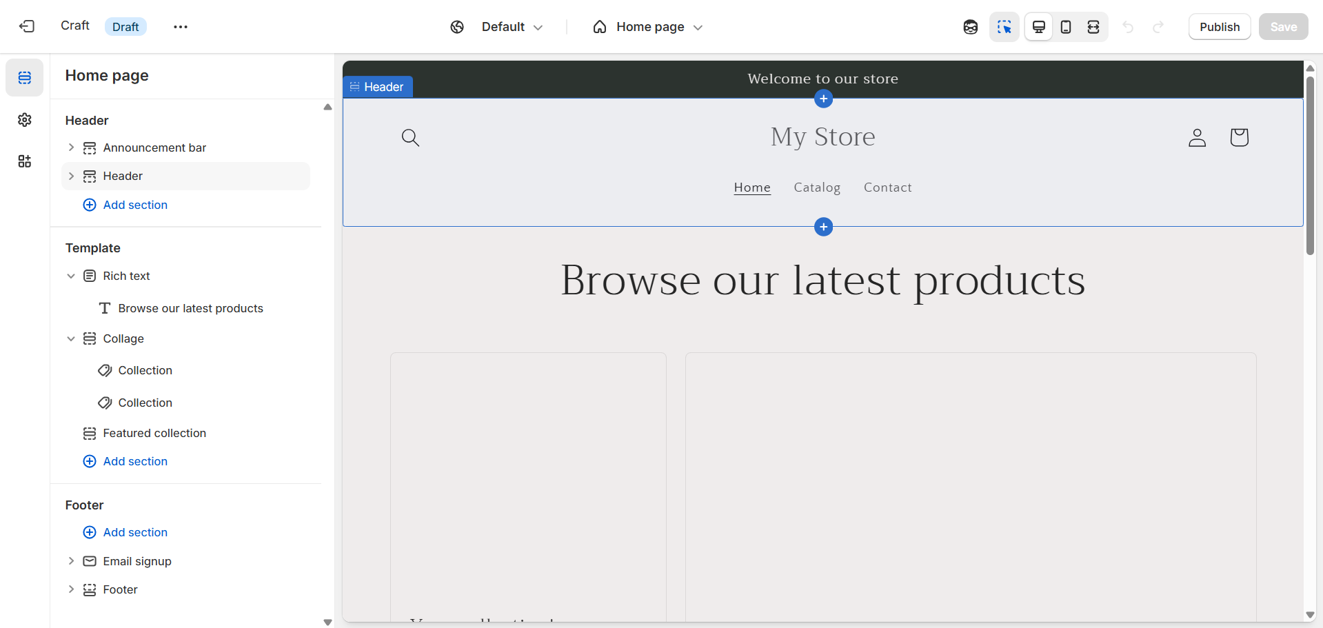 Shopify drag-and-drop builders
