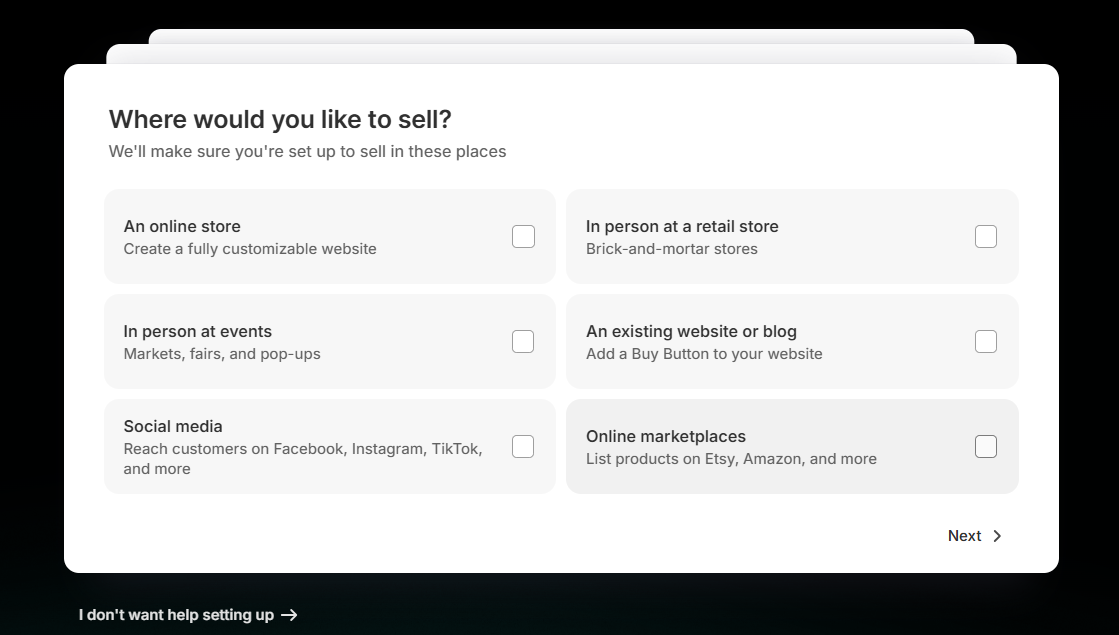 Shopify website builder