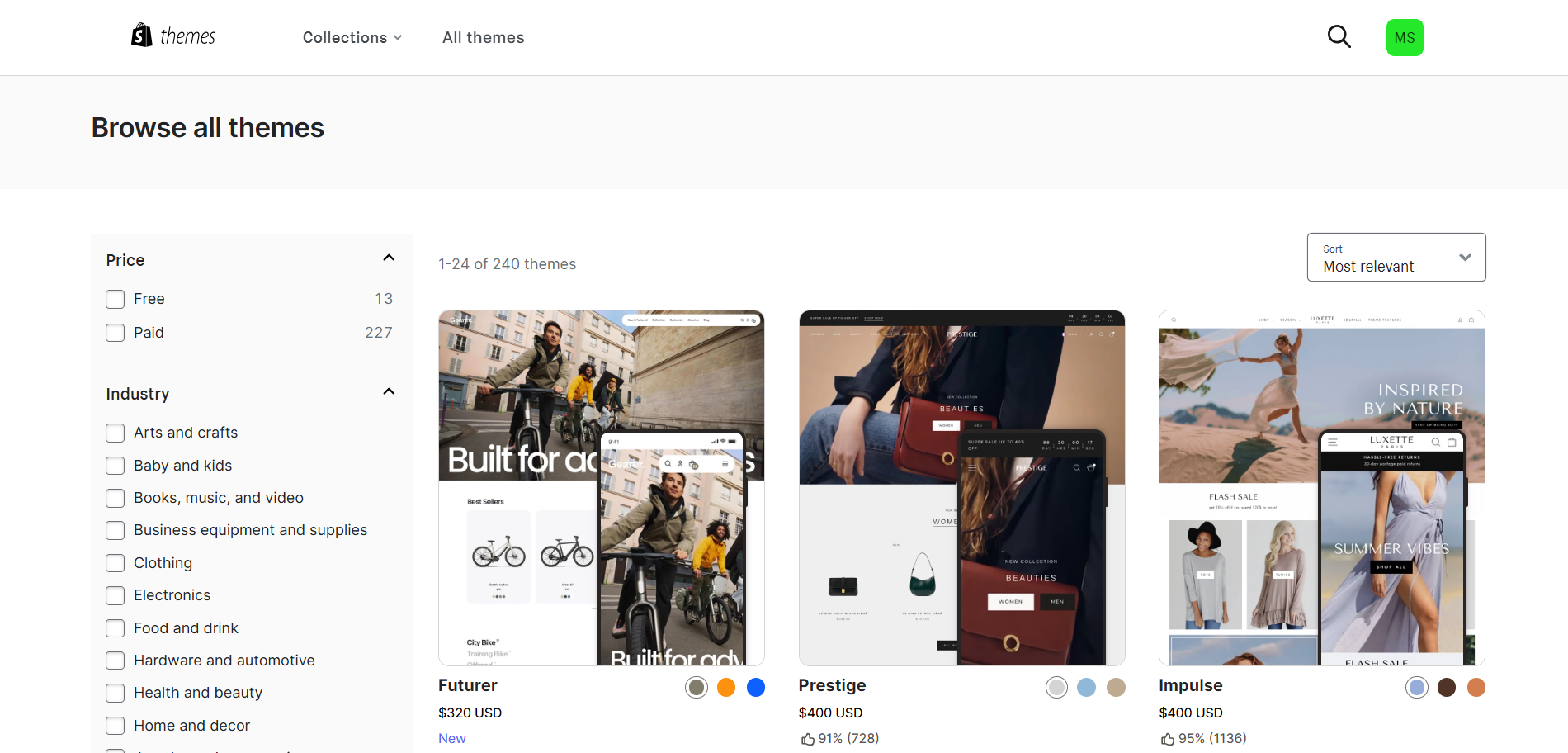 Shopify themes