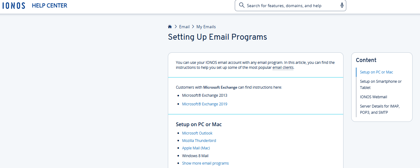 Help Center page
