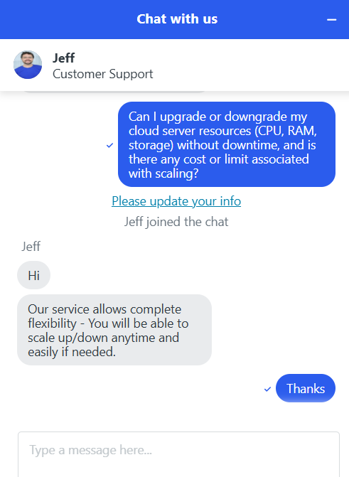 Livechat conversation