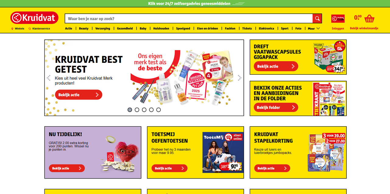 Kruidvat's website.