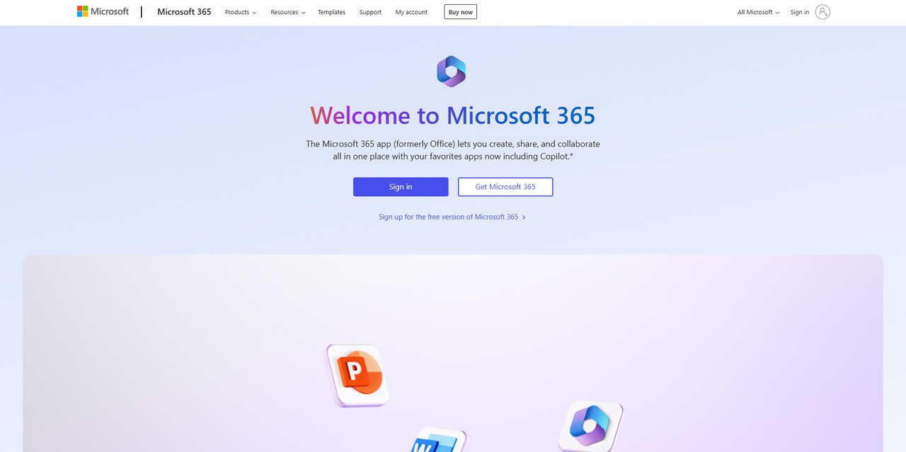 Microsoft Office's website.