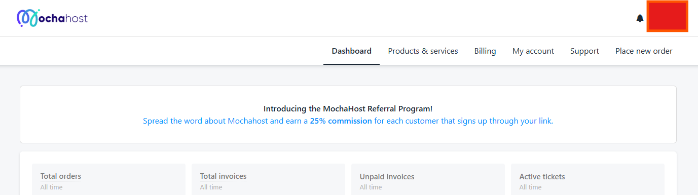 screenshot of Account Management Panel (AMP)
