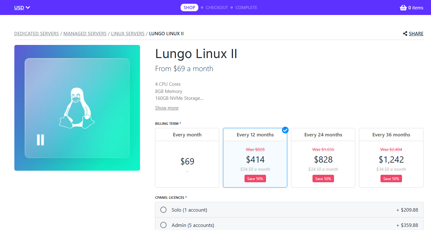 Lungo Linux ll plan configuration