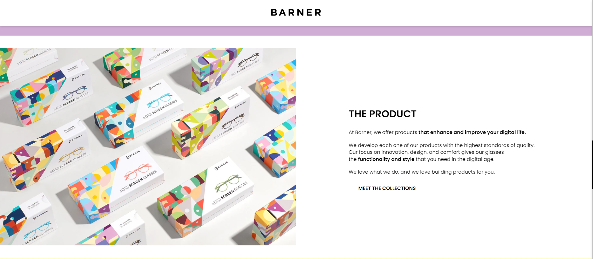Our story page from Barner's website.