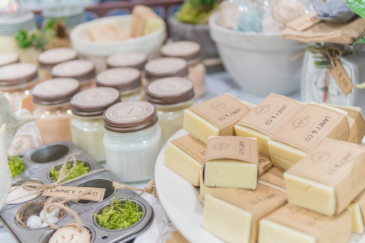 Packaged soap.