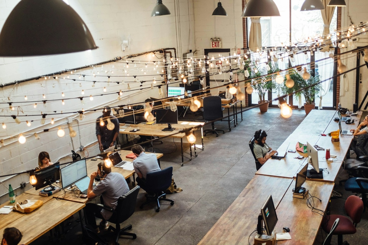 People at a coworking space