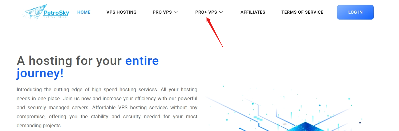 Pro+ VPS menu