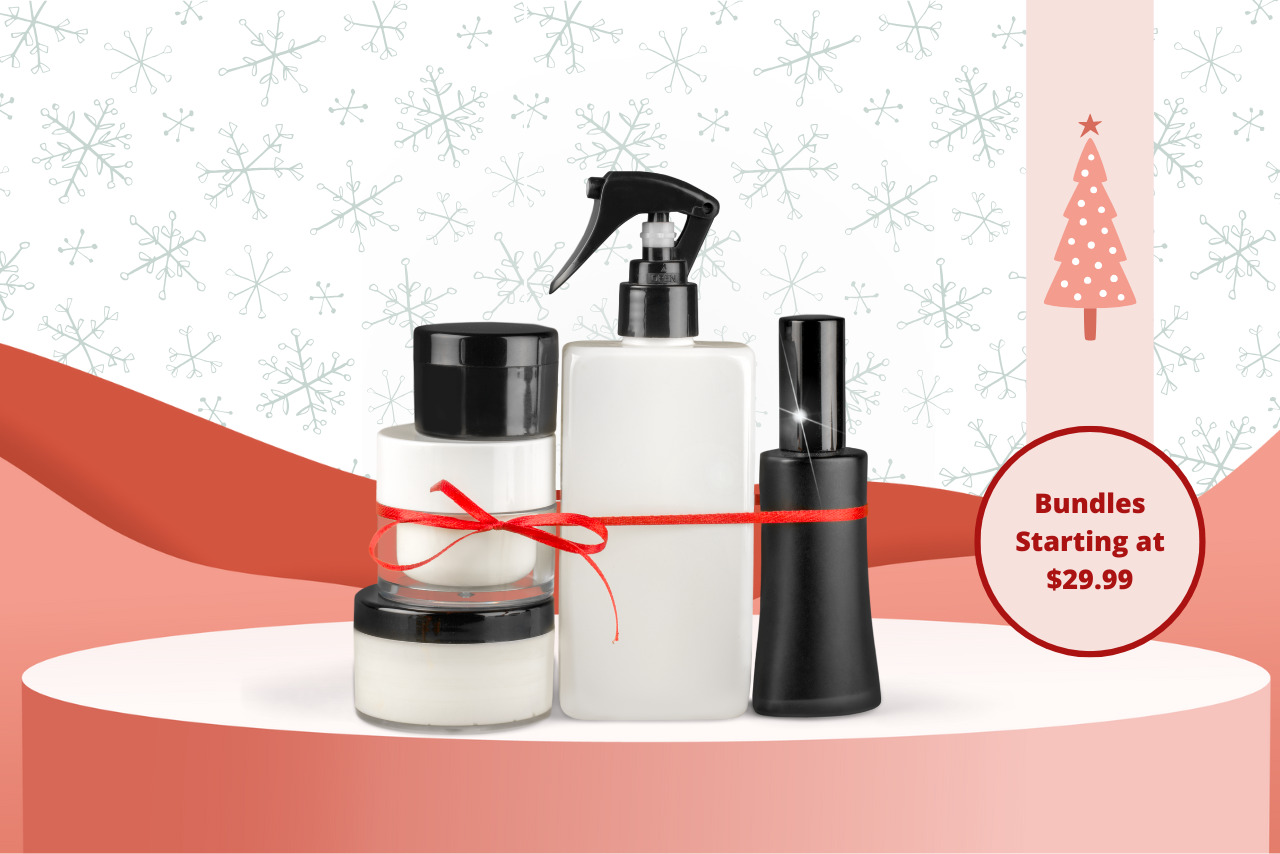 Skincare product bundle featuring a Christmas theme.