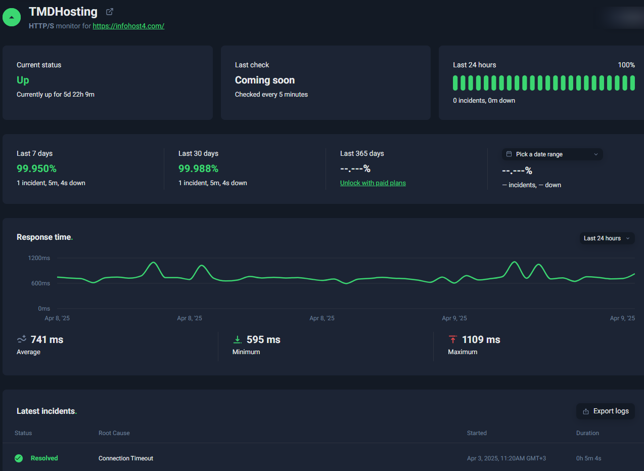 Uptime Monitoring (30 Days)