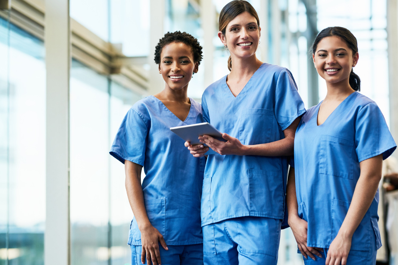 Three healthcare professionals.