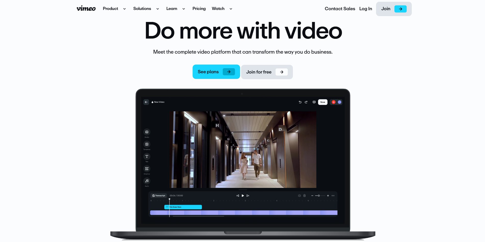 Vimeo's website.