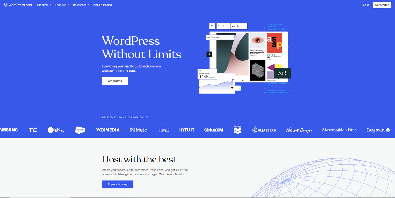WordPress' website.