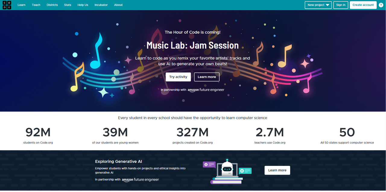 Code.org website.
