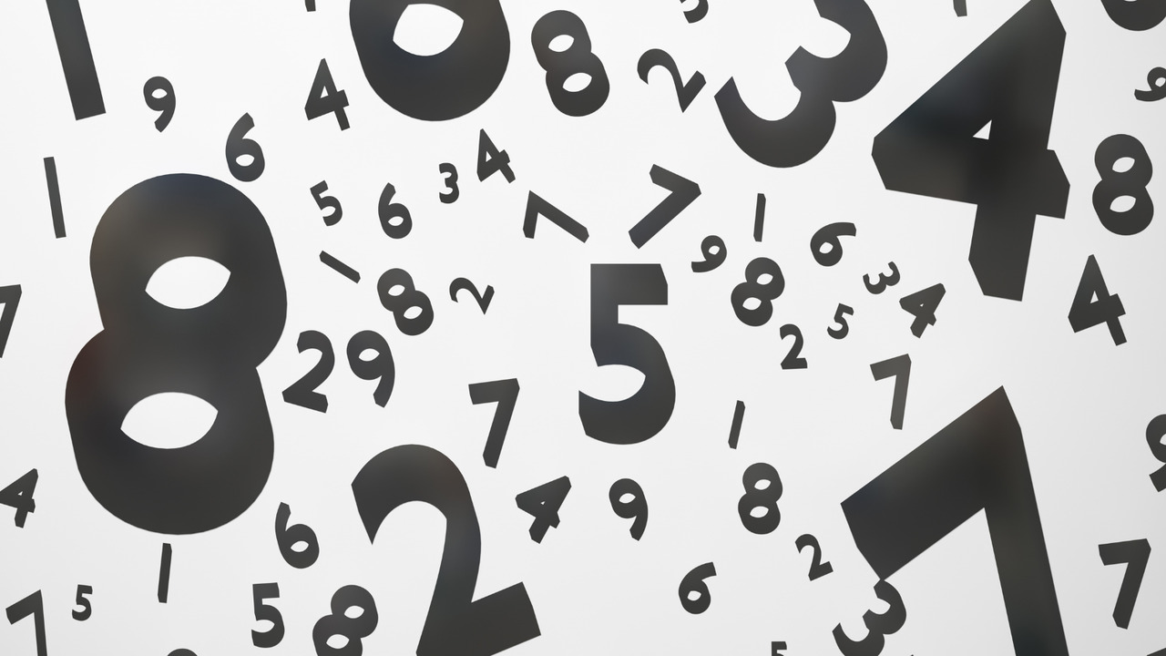3d rendering of shadows of different numbers.