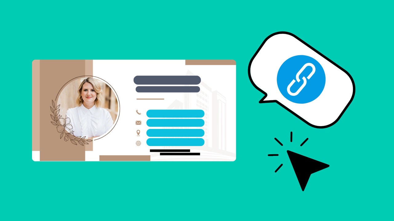 Sample email signature with link to website.