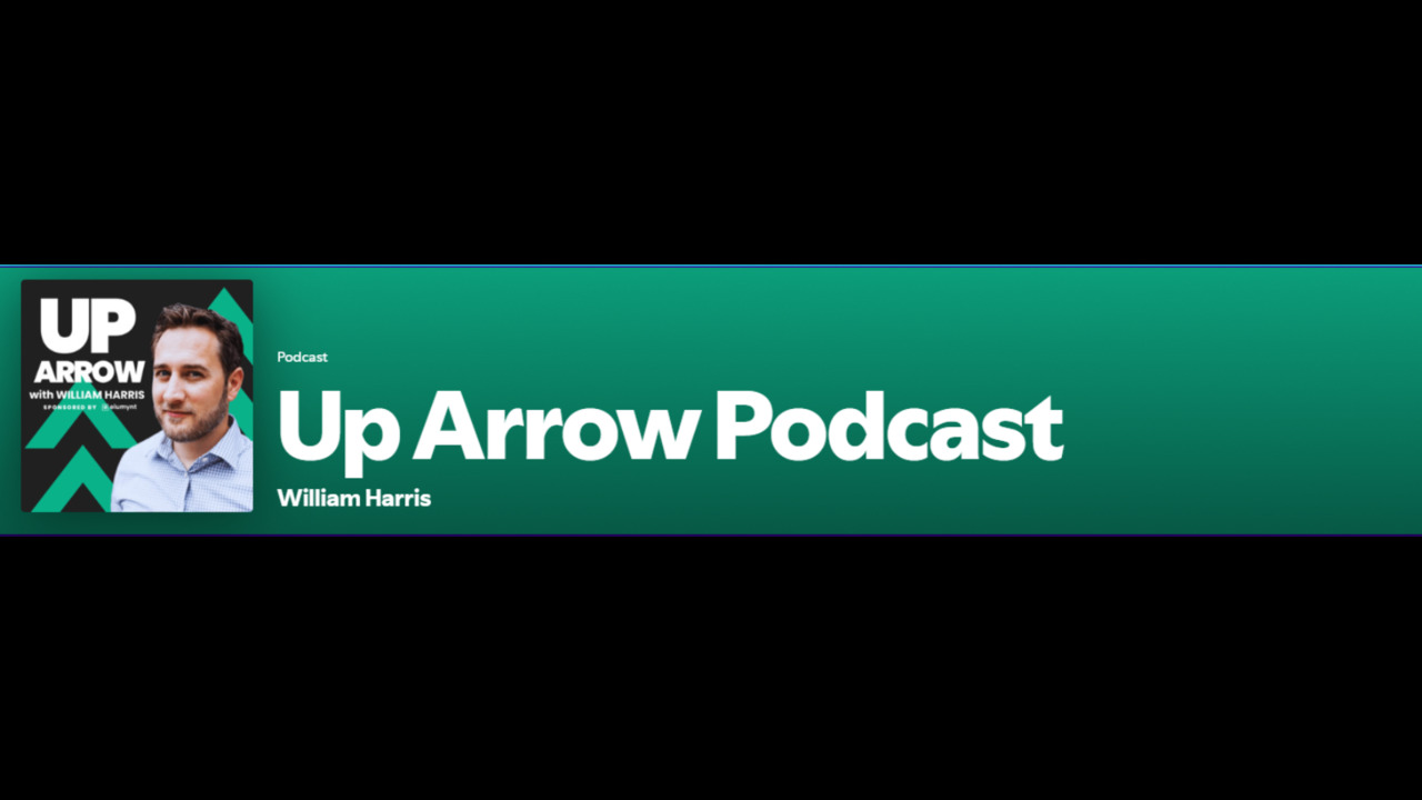 The Up Arrow podcast logo.