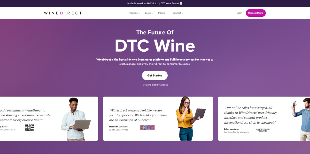 WineDirect's website.