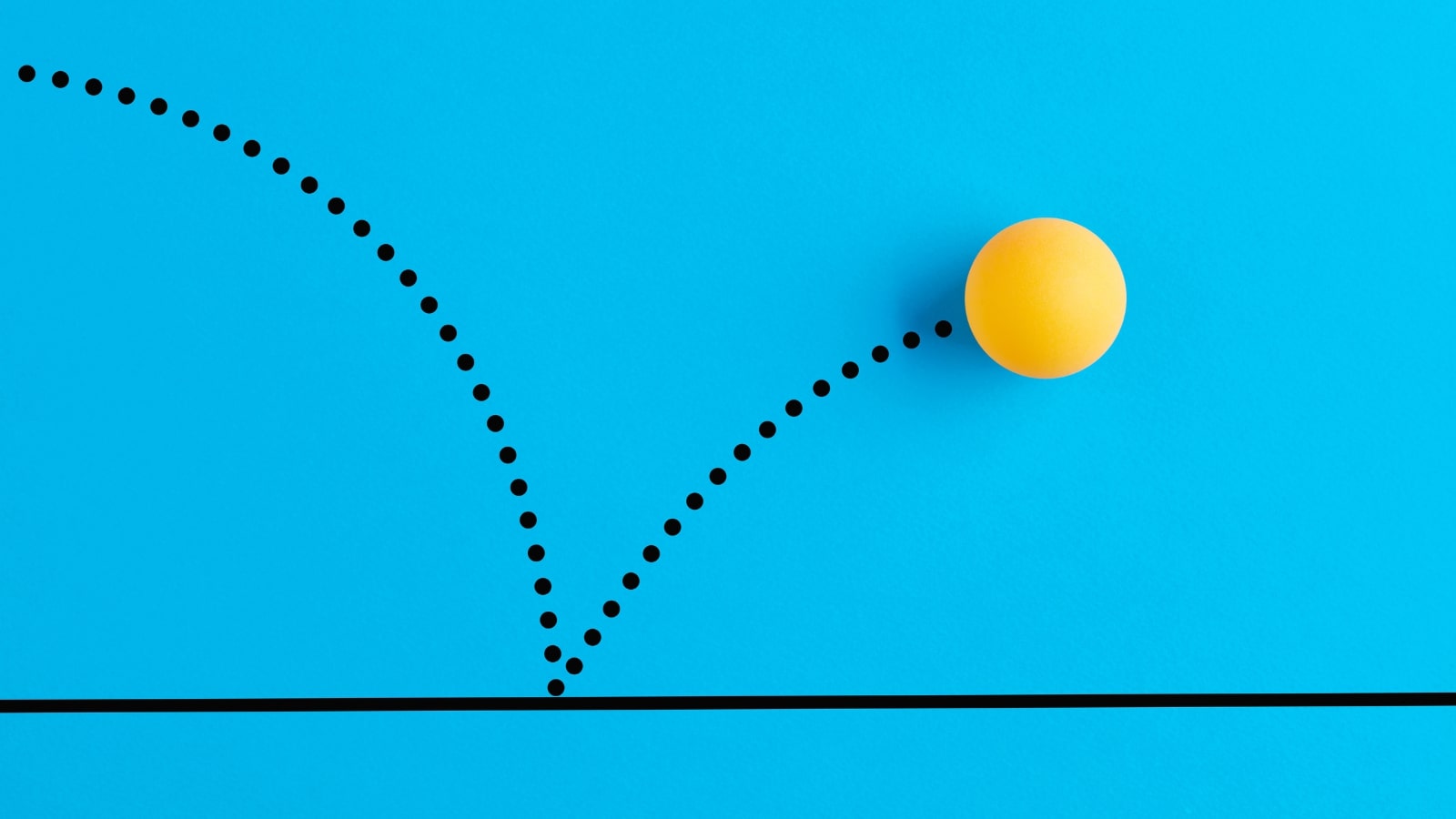 Bouncing tennis ball representing bounce rate.