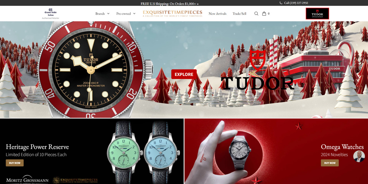 Exquisite Timepieces' website.