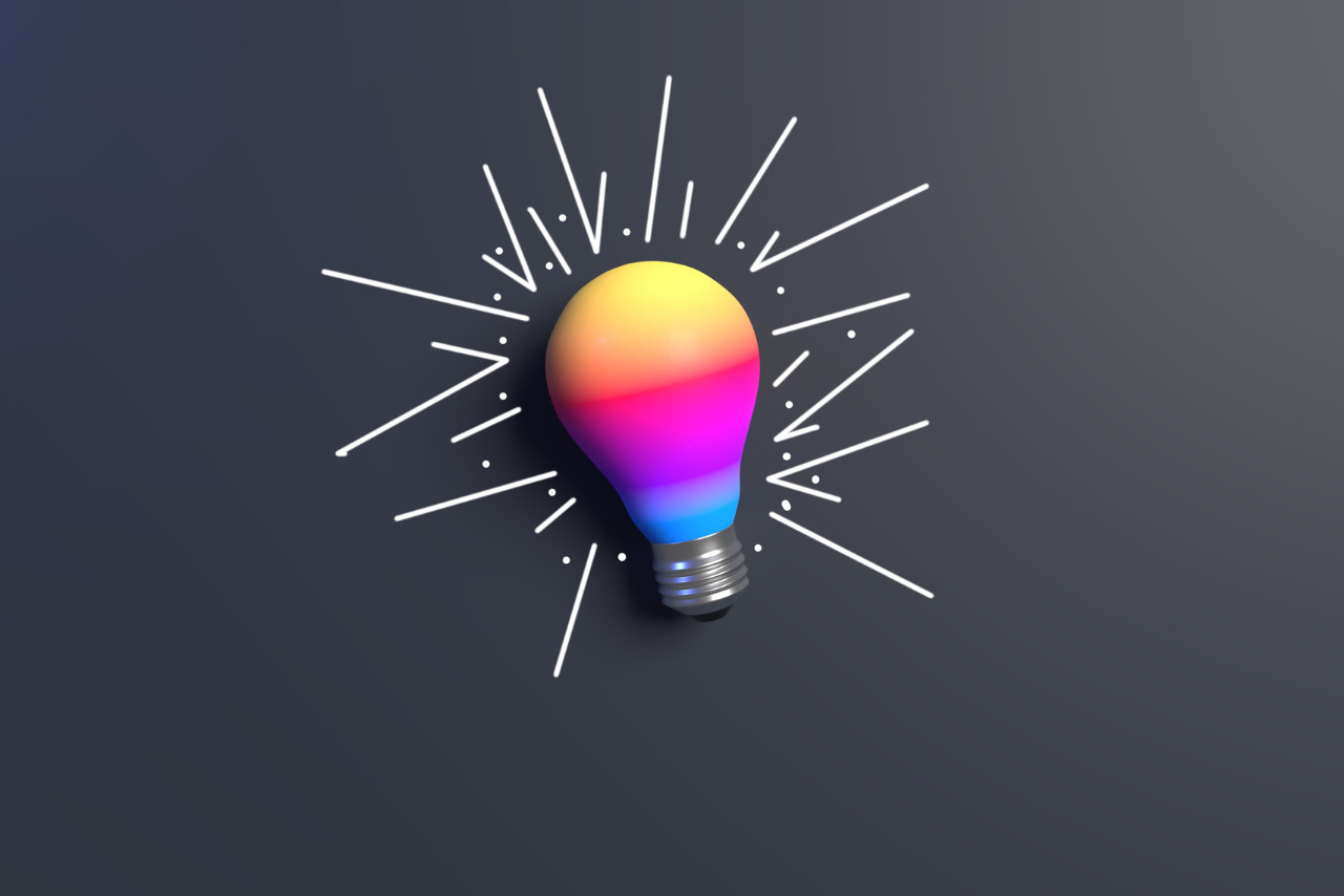 A vibrant lightbulb symbolizing creativity within nonprofit marketers.