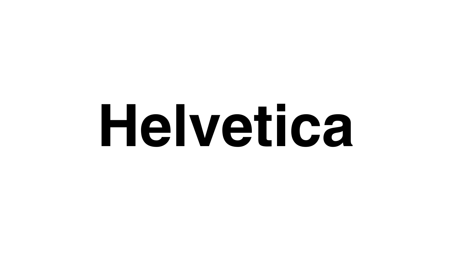 Helvetica font.