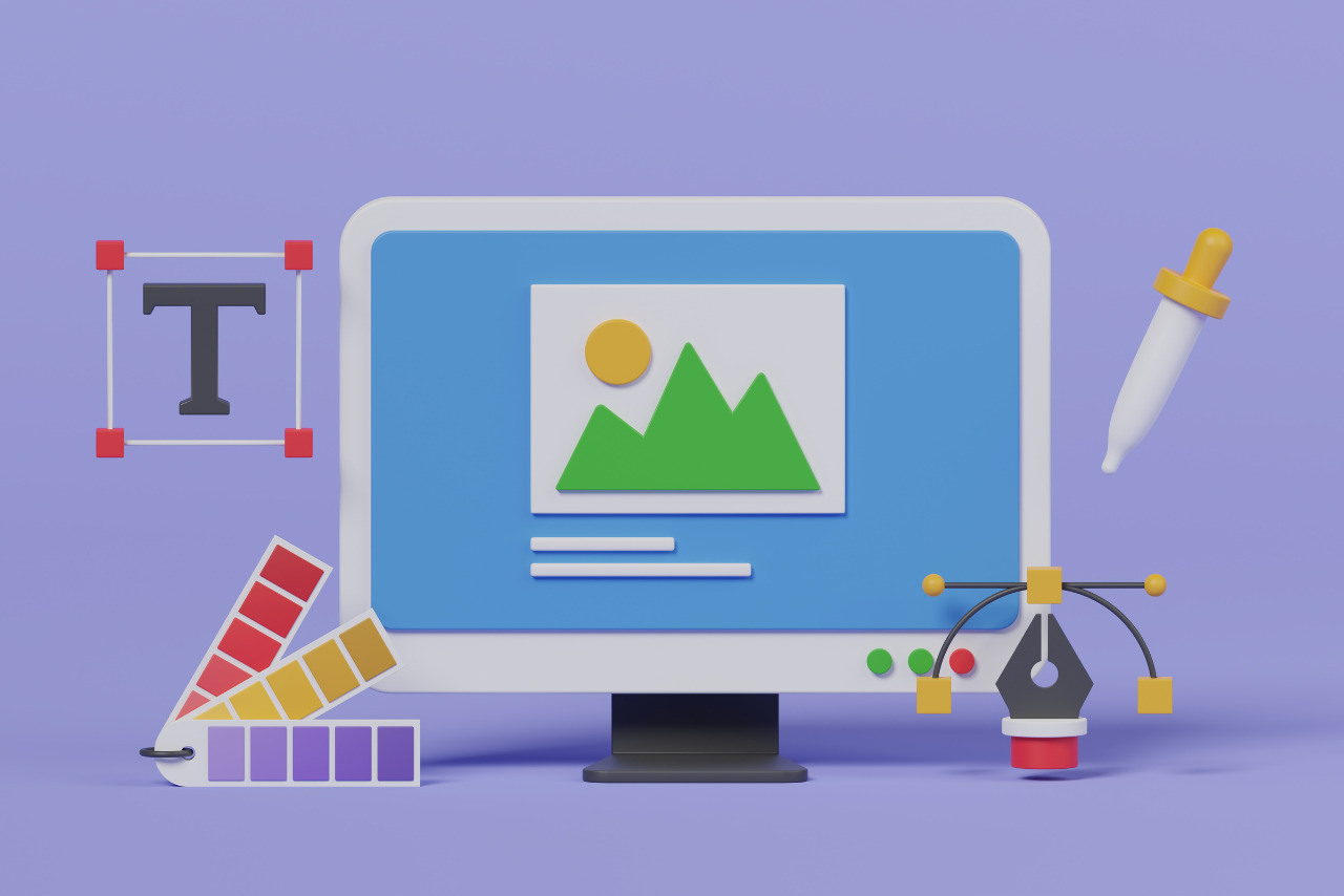 Graphic Design 3D Illustration.