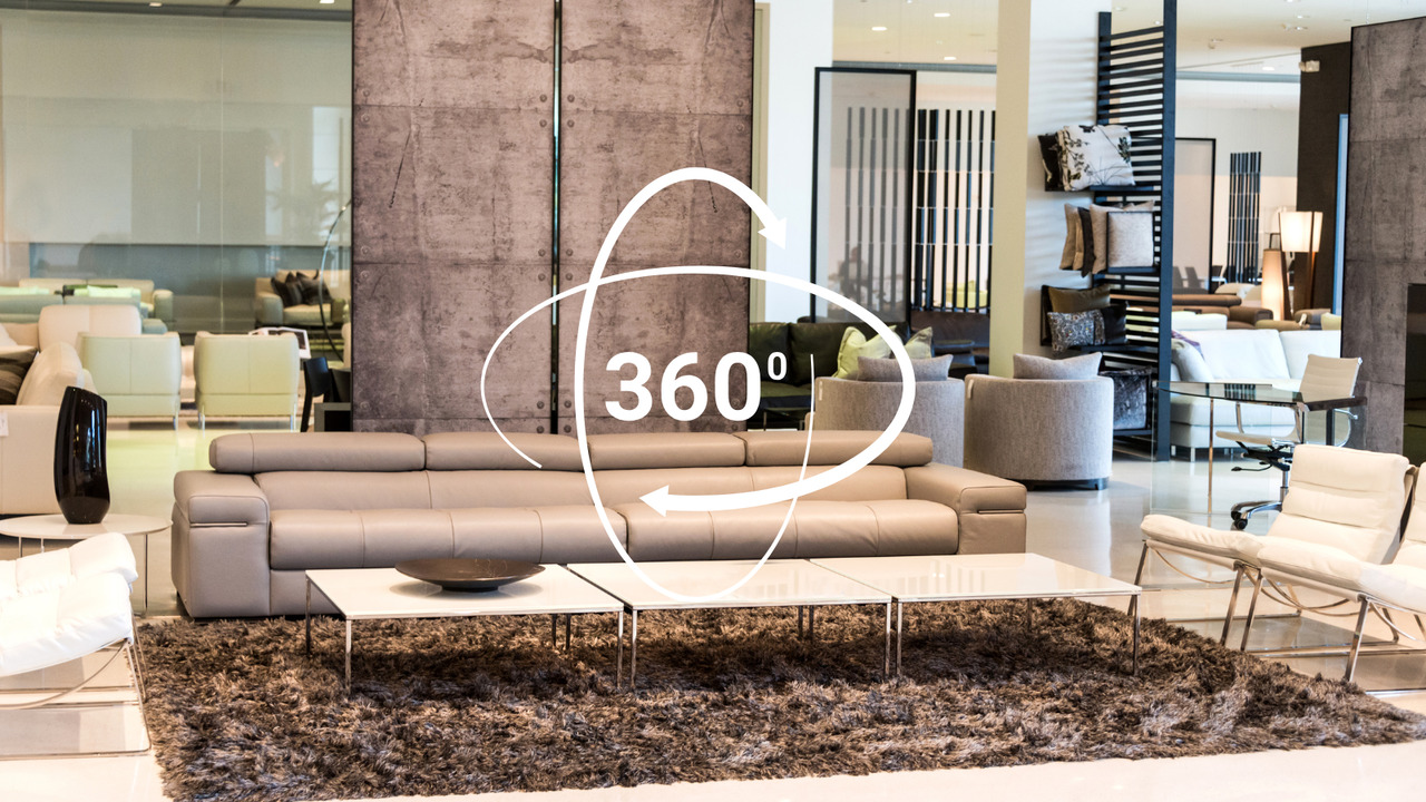 360 degree furniture showroom.