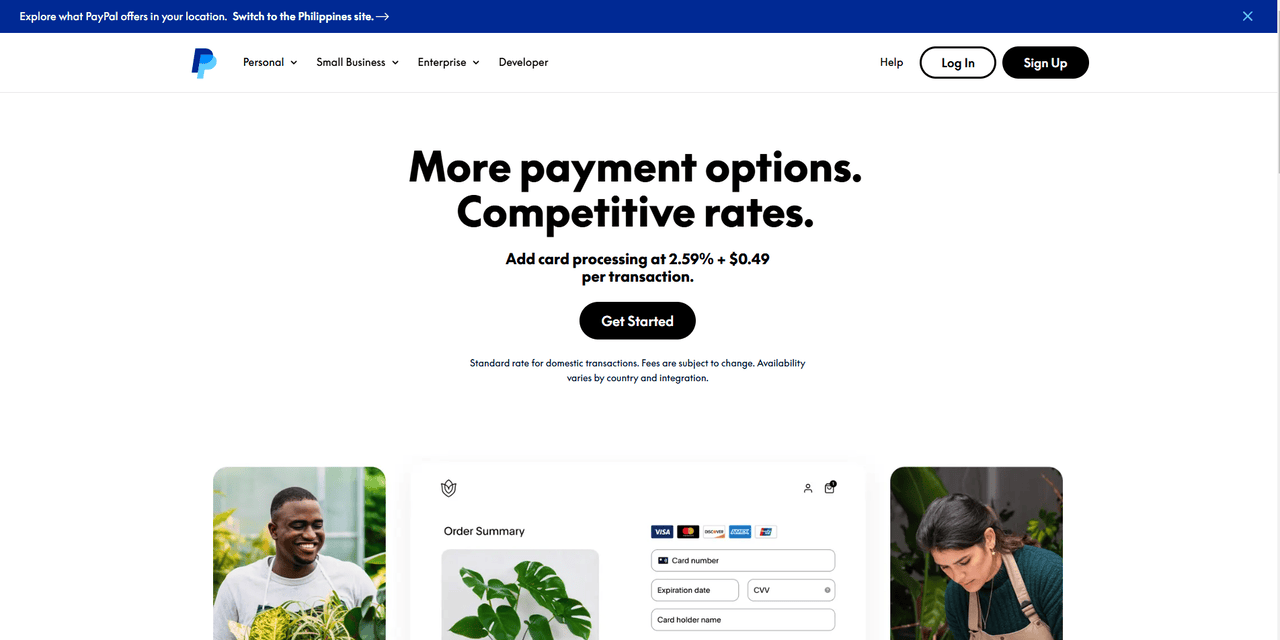 As your business grows, consider including other payment options that cater to different customer preferences.