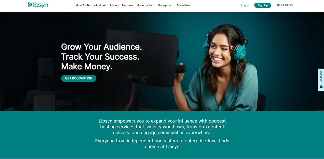 Libsyn's website.