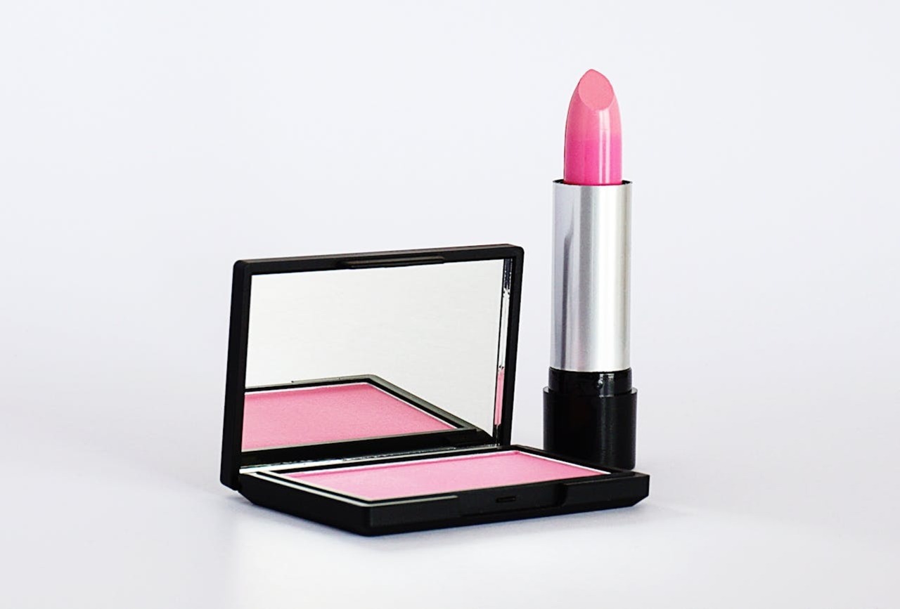A close-up photo of makeup products