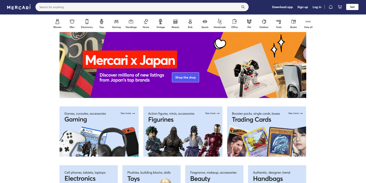 Mercari's website.