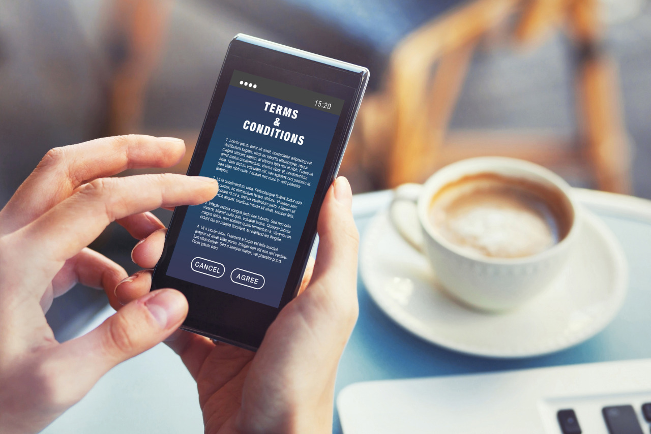 Terms and conditions that are clear on phone.