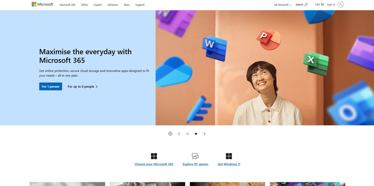 Microsoft website