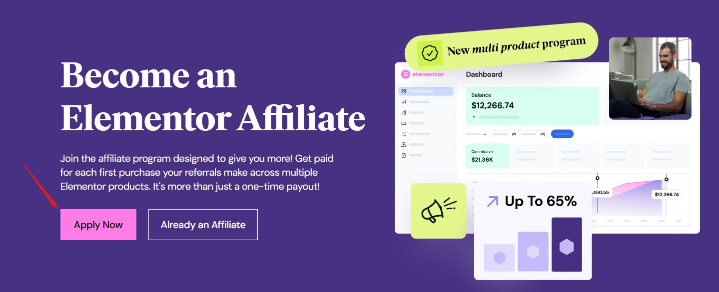 Elementor Affiliate Program – Application Step 1