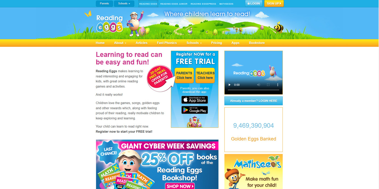 Reading Eggs website.