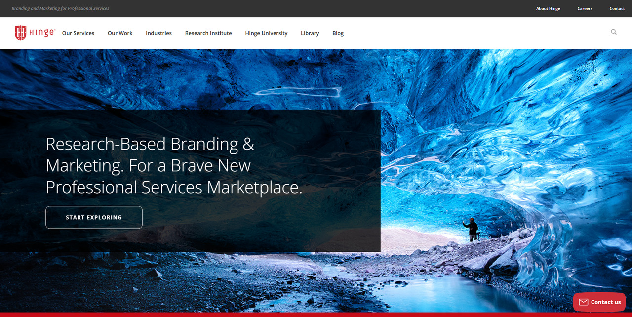 Hinge Marketing website.