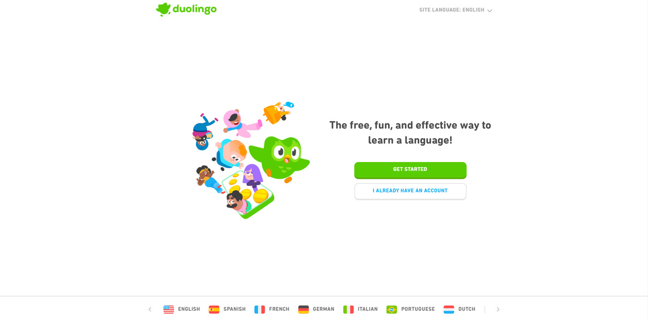Duolingo's website.