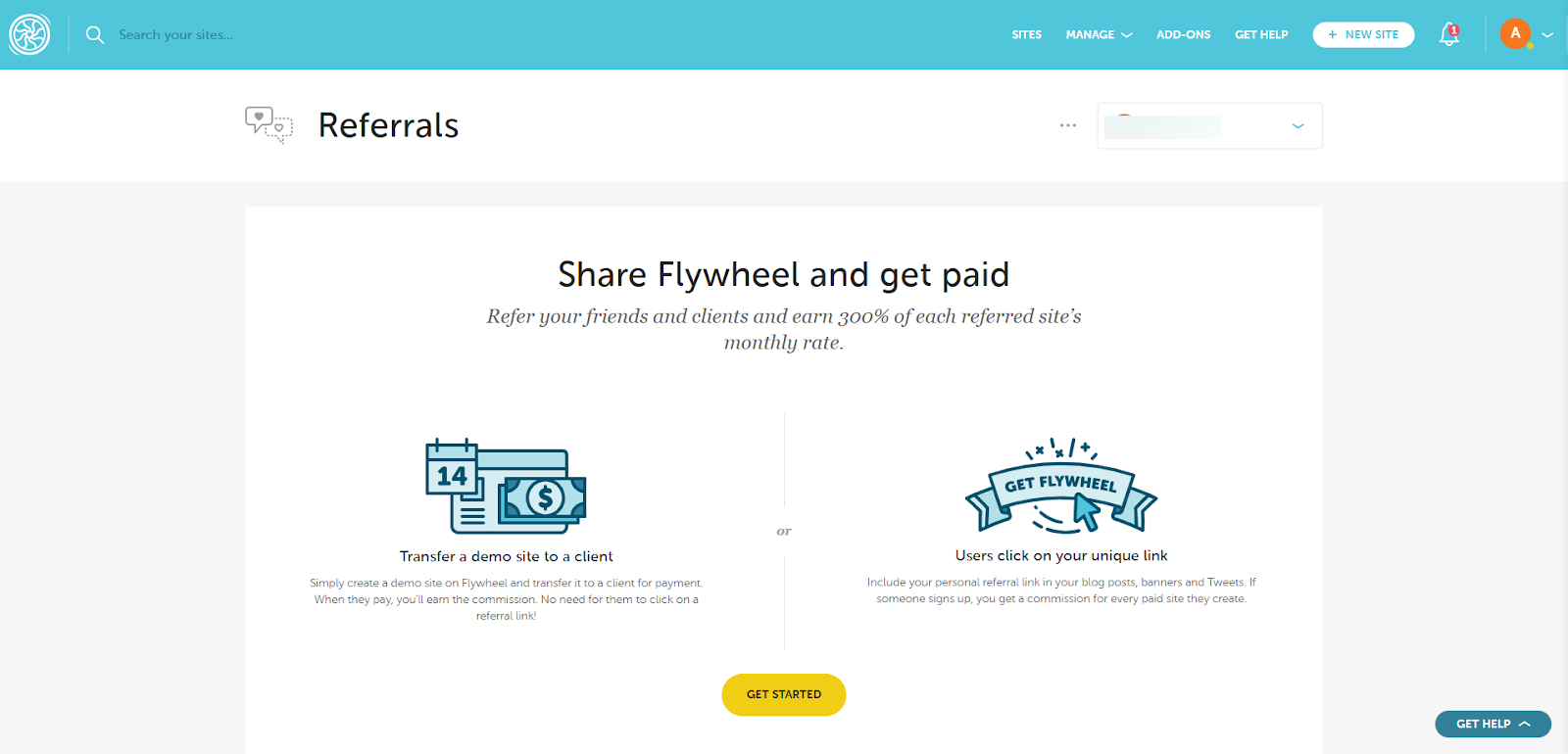 Flywheel affiliate program: Step 3: Understand the Two Earning Options