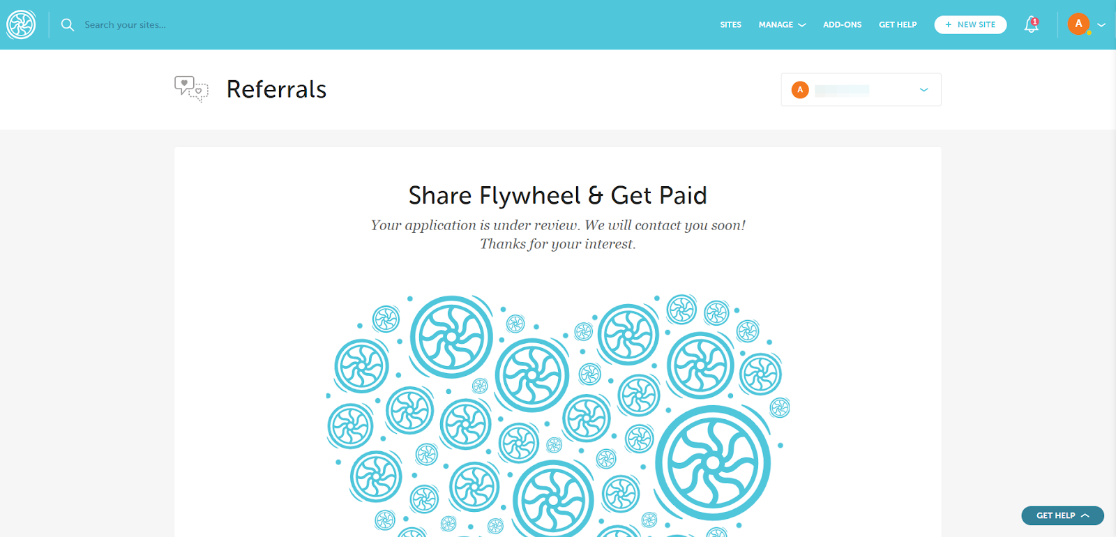 Flywheel affiliate program: Step 6: Application Under Review