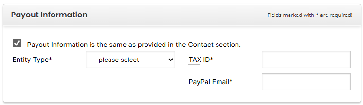 SiteGround Affiliate Program Payout Information Screenshot