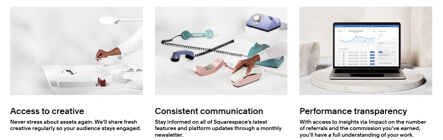 Squarespace affiliate program: Benefits