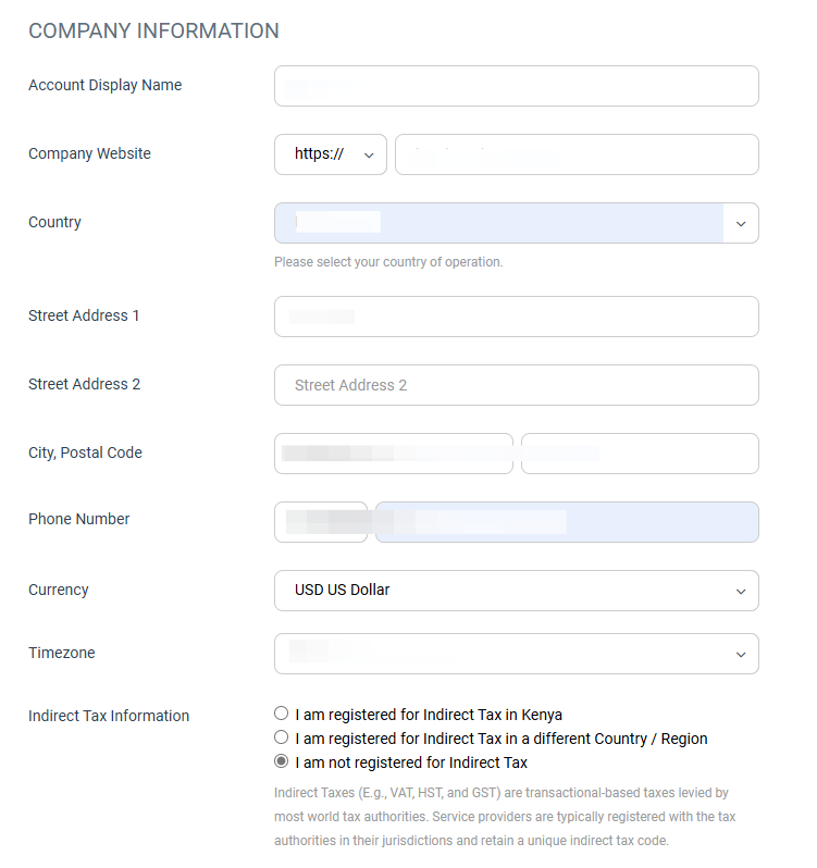 Squarespace affiliate program: Step 3: Provide Company and Promotional Information