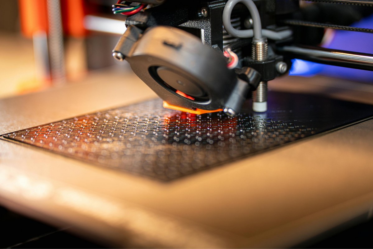 3d printing plastic prototype.