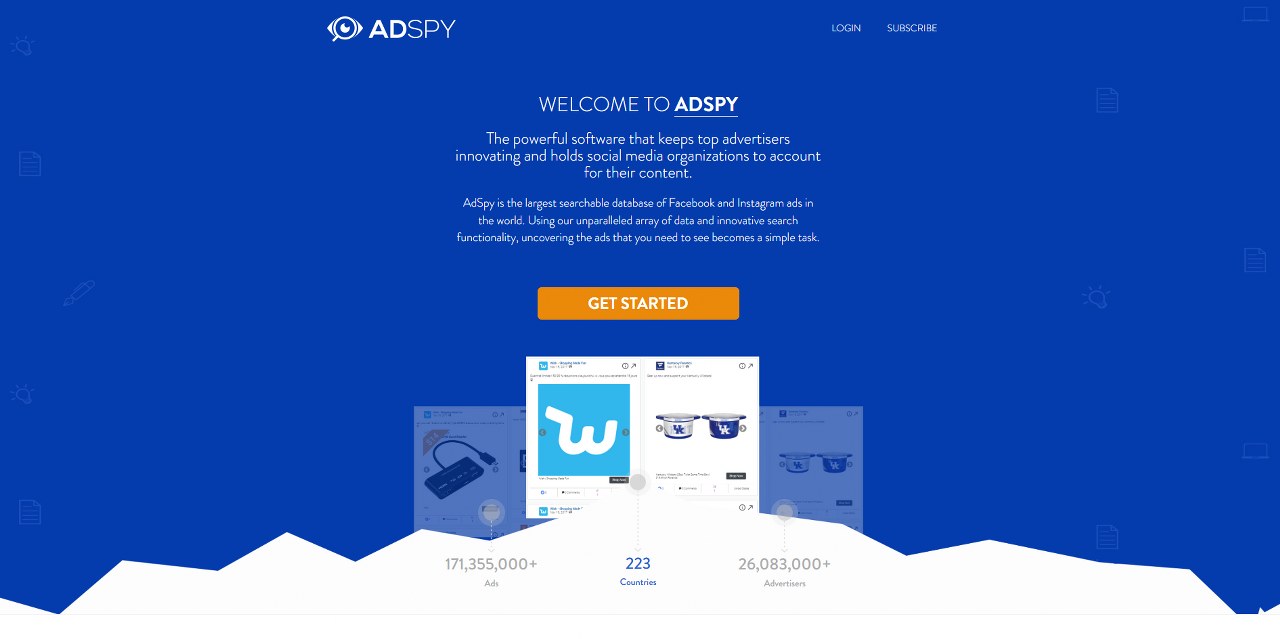 AdSpy's website.