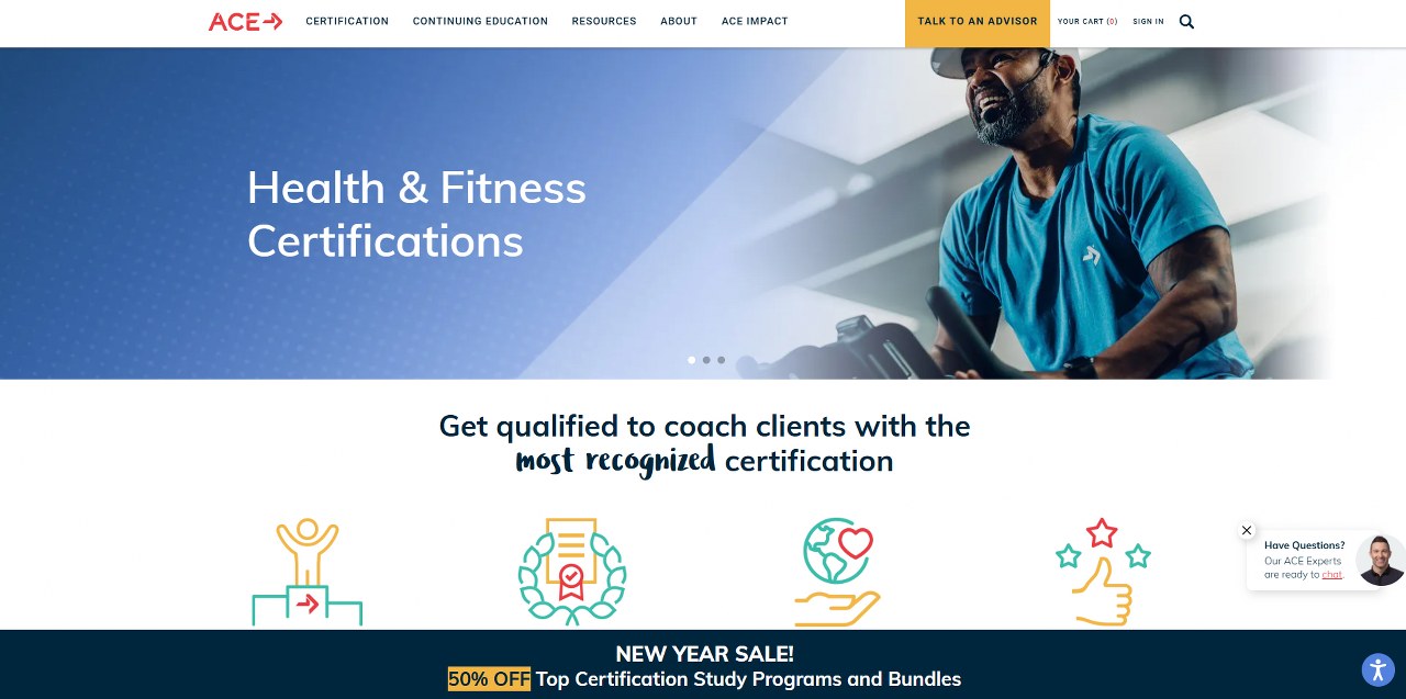 American Council on Exercise (ACE) website.