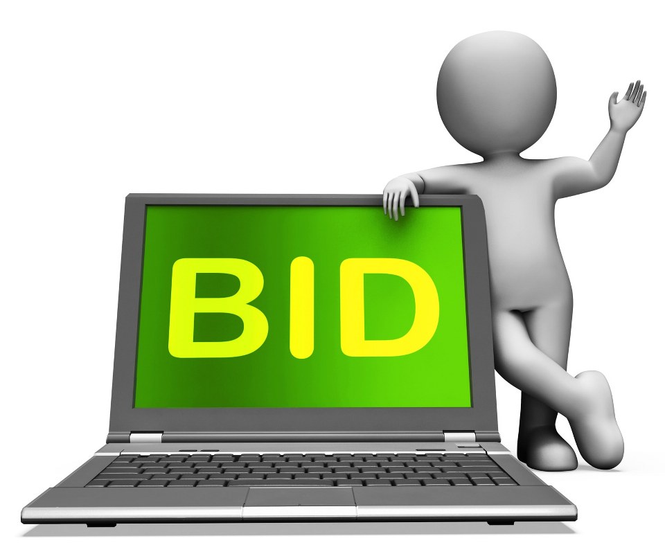 An illustration of online auctioning.